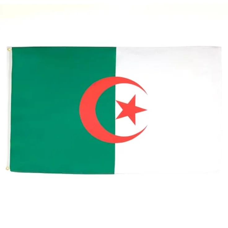 AZ FLAG - Flagge Algerien - 250x150 cm - Algerische Große Fahne 100% Polyester mit Messing-Ösen - 300g – Bild 1