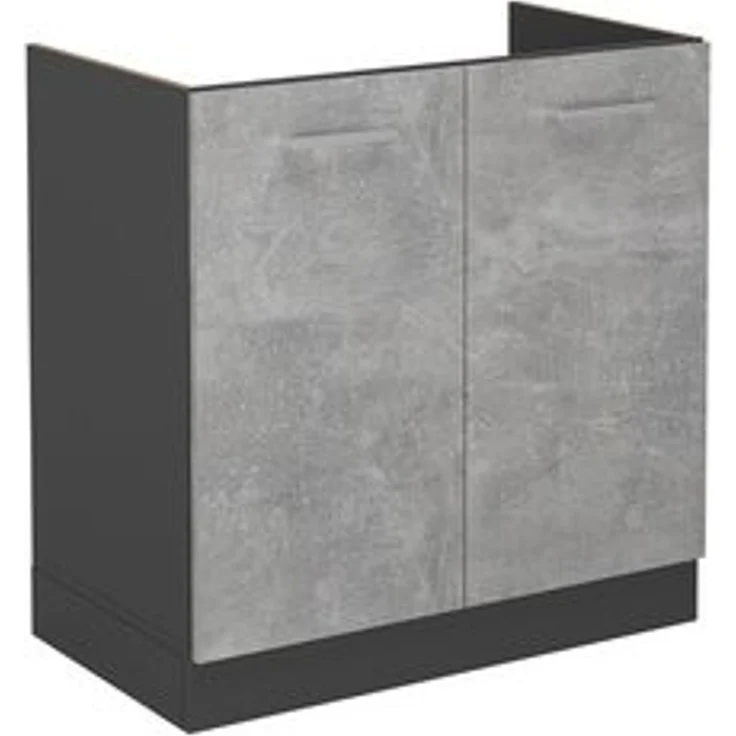 Spülenunterschrank R-Line Beton 80 cm ohne Arbeitsplatte Vicco – Bild 6