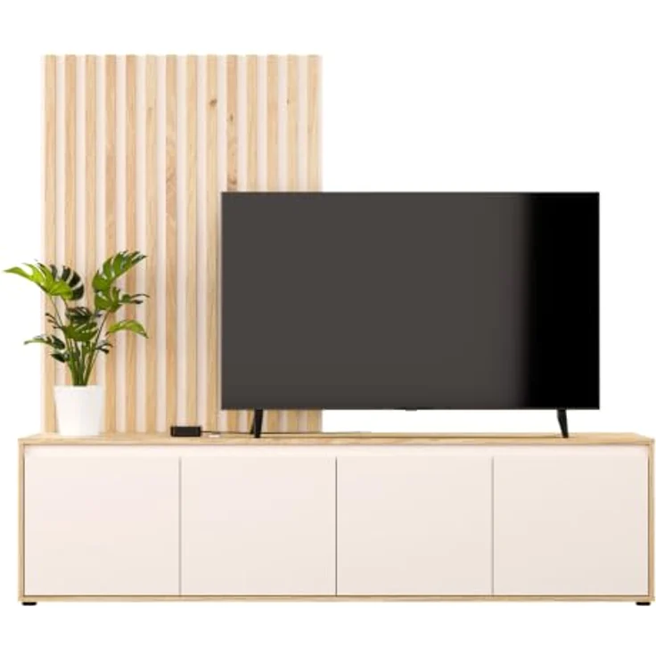 Forte Wohnwand SKELPE - Wohnzimmer in Artisan Eiche (D78)-Sand (U60) – Bild 9