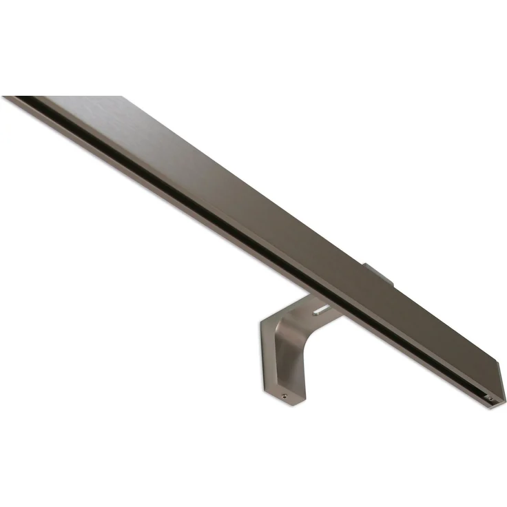 Deco-Raum® Gardinenschiene Innenlauf Loft | Länge: 110cm | Befestigung: Deckenträger | Material: Aluminium | Farbe: Edelstahl optik – Bild 8