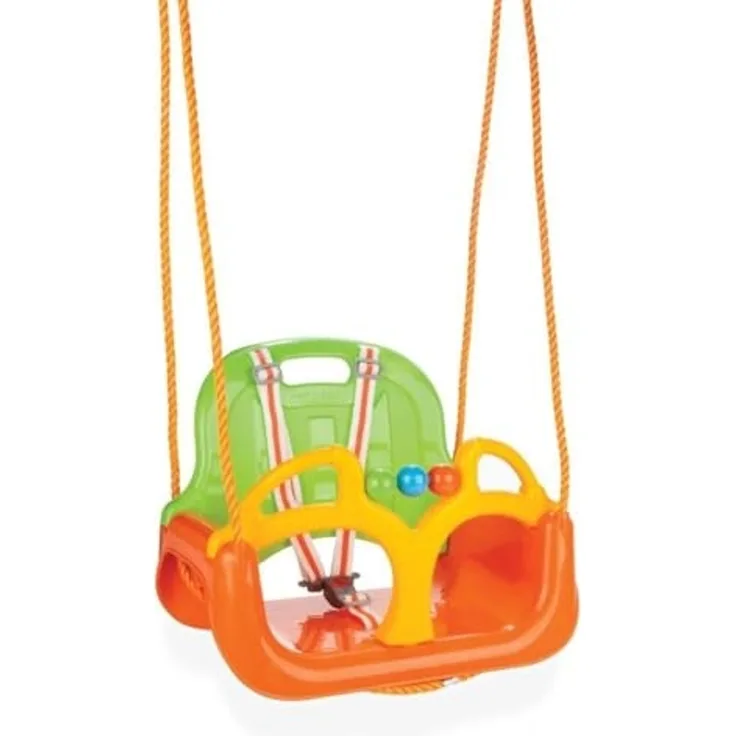 Pilsan Babyschaukel 3 in 1 Samba Swing 06129 mit abnehmbarem Bügel, Rückenlehne orange braun
