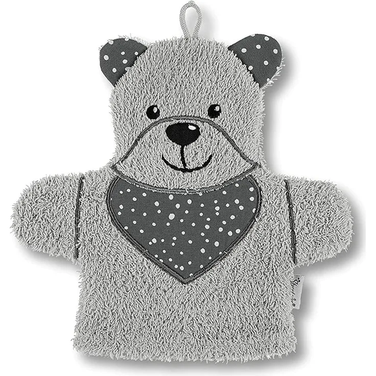 Sterntaler Spiel Waschhandschuh L Terry Bär grau