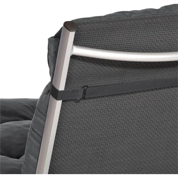 Beautissu 4er Set Niederlehner Auflage Flair NL 100 x 50 x 8 cm Graphitgrau – Bild 3