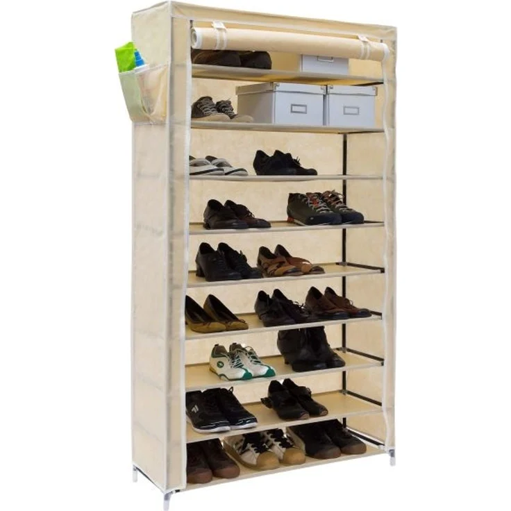Relaxdays 3 x Schuhschrank VALENTIN hoch beige – Bild 1