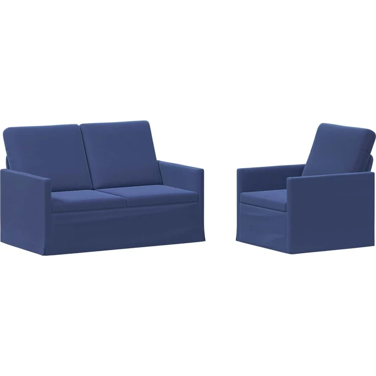 vidaXL Sofa-Set 2 pcs Polizeiblau Samt (V) 3433202 – Bild 2
