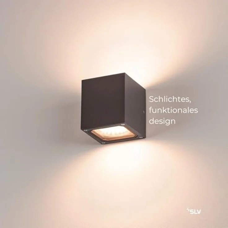 SLV No. 232535 SITRA CUBE Wandleuchte anthrazit 2xGX53 max. 2x9W – Bild 2