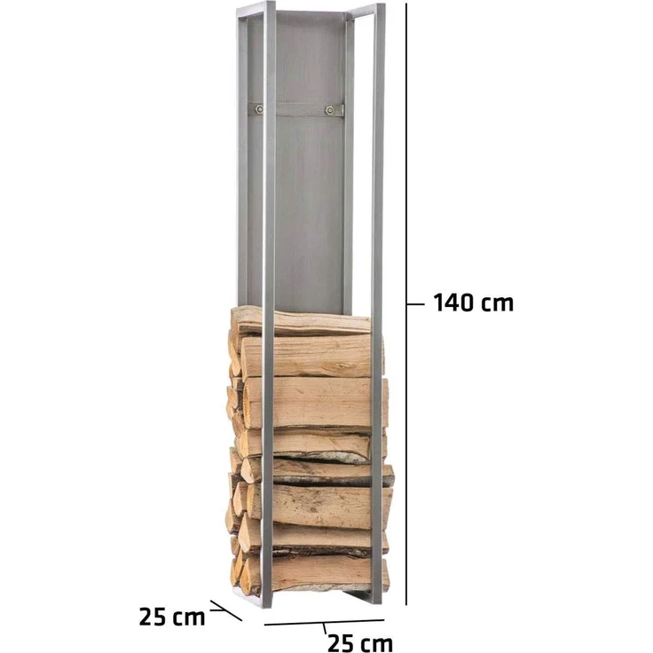 CLP Kaminholzständer Spark,edelstahl 160 cm – Bild 6