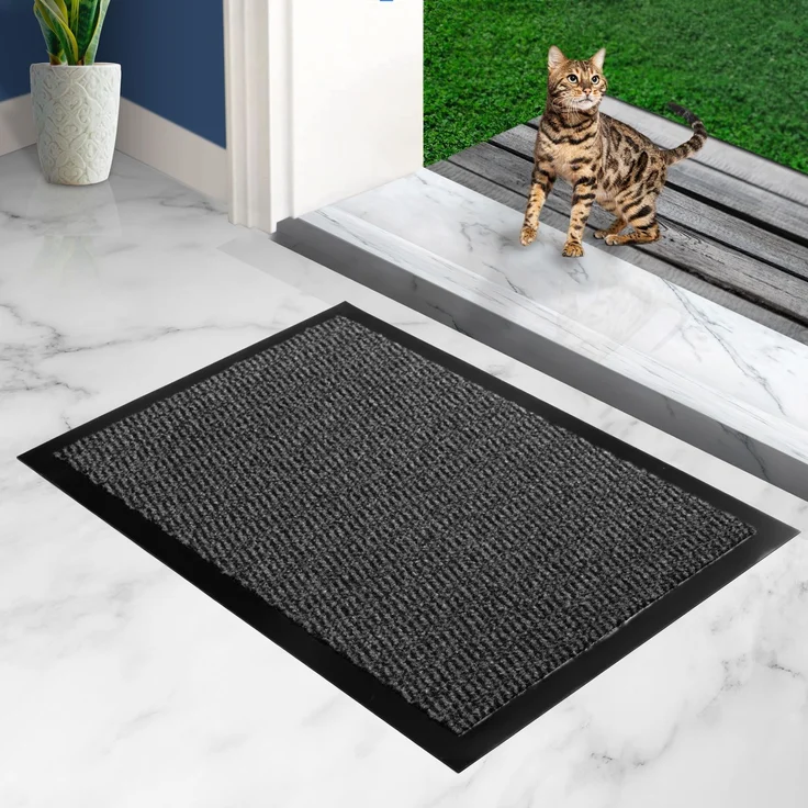 Furni24 Fußmatte - Grau-Schwarz, 40 x 60 cm – Bild 2