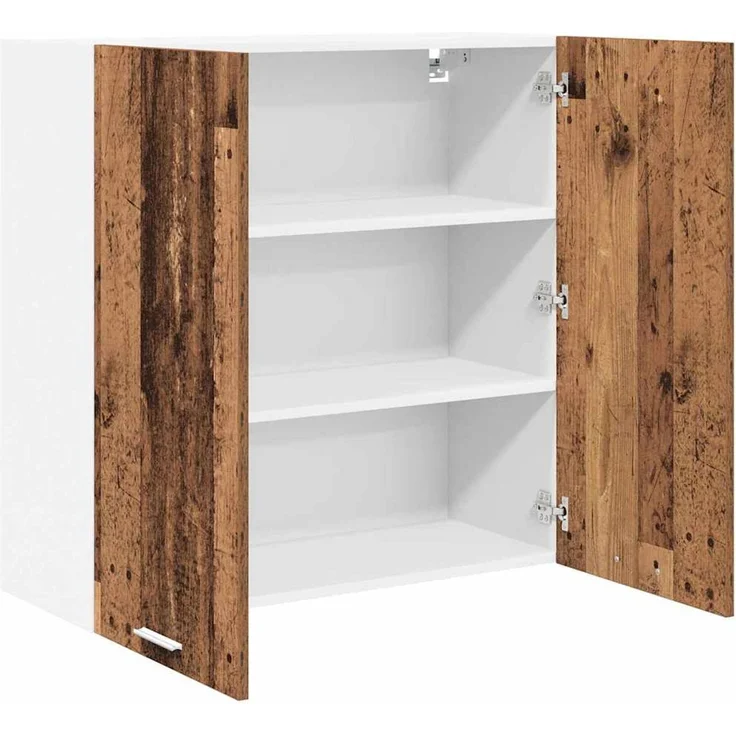 Küchen-Hängeschrank, Wandschrank mit Speicher Altholz 80 x 31 x 80 cm Holzwerkstoff – Bild 5