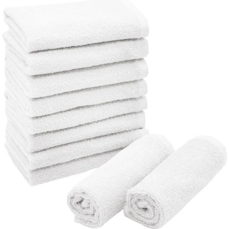 ZOLLNER Seiftuch, (10-St), 30x30 cm, 100% Baumwolle, vom Hotelwäschespezialisten, Weiß – Bild 1