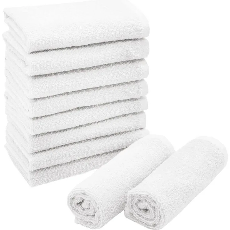 ZOLLNER Seiftuch, (10-St), 30x30 cm, 100% Baumwolle, vom Hotelwäschespezialisten, Weiß