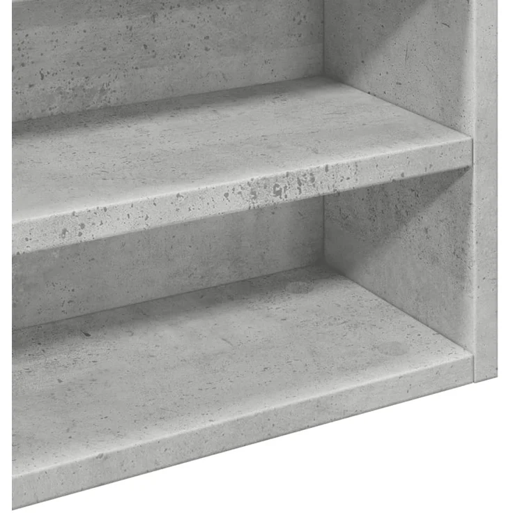 vidaXL Vitrinenschrank Betongrau 100x15x58 cm Holzwerkstoff 847929 – Bild 6