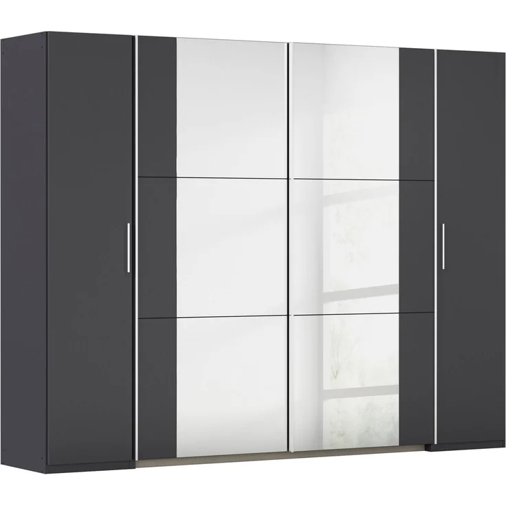 rauch Schwebetürenschrank Kleiderschrank Drehtürenschrank Schrank Garderobe KRONACH (in 3 Ausstattungen BASIC/CLASSIC/PREMIUM, Breiten 225/268/311/354 cm) Kombischrank optional mit 1 oder 2 Spiegel viele Böden MADE IN GERMANY – Bild 1