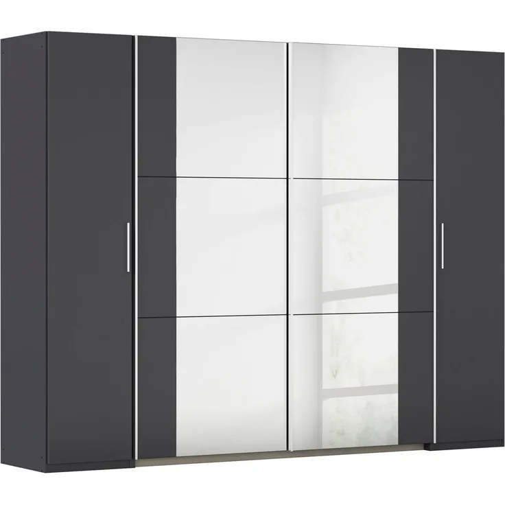 rauch Schwebetürenschrank Kleiderschrank Drehtürenschrank Schrank Garderobe KRONACH (in 3 Ausstattungen BASIC/CLASSIC/PREMIUM, Breiten 225/268/311/354 cm) Kombischrank optional mit 1 oder 2 Spiegel viele Böden MADE IN GERMANY