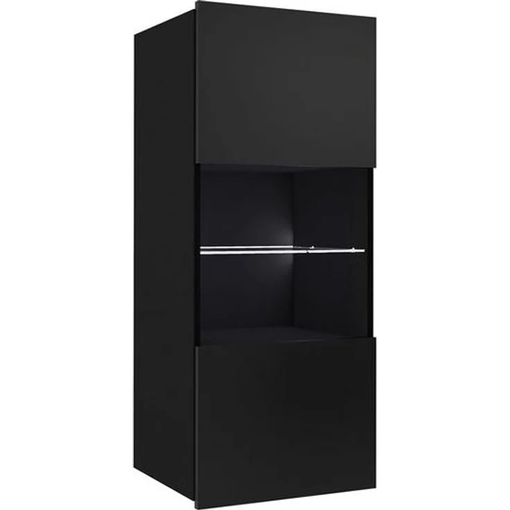 Lomadox Wohnwand CAIRNS-132, (6-St), in schwarz Hochglanz, Modern, grifflos – Bild 4