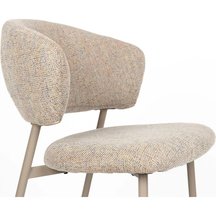 Esszimmerstuhl Jasmine im 2er-Set, Multicolour mit Metallgestell Beige 50 x 63 x 85 cm – Bild 7