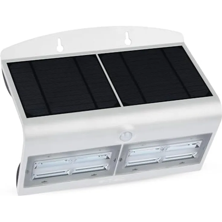 V-TAC Weiße Solar-Wandleuchten IP65, 8W, 850 Lumen, 4000K Tagesweiß, 270x221x109.2 mm