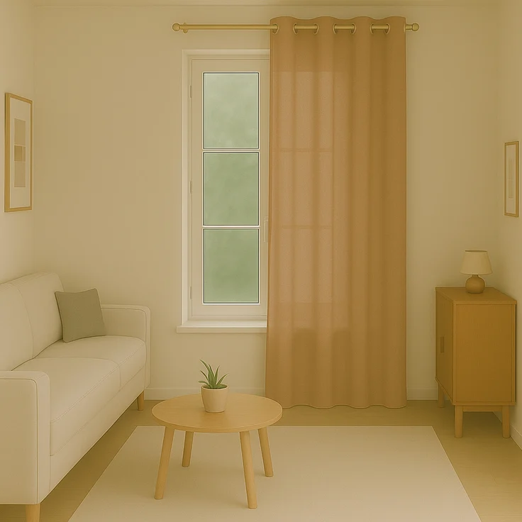 Bestlivings Blickdichte, Gardine mit Ösen, in vielen Größen und Farben Hellbraun 140x175 cm – Bild 3