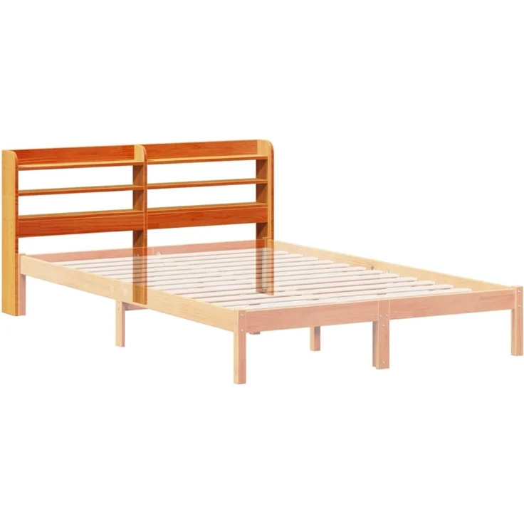 vidaXL Kopfteil mit Ablagen Wachsbraun 150 cm Massivholz Kiefer Braun (Art-Nr 850949) – Bild 6