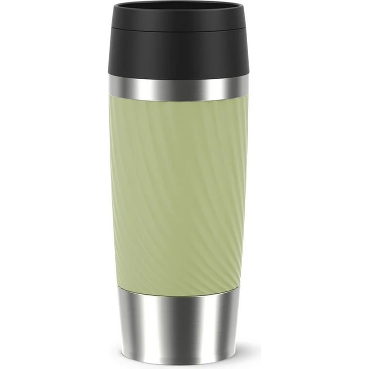 Emsa Thermobecher Travel Mug Classic Twist, 1-tlg, Edelstahl, Kunststoff, Silikon, 0,36 Liter, Comfort-Schraubverschluss, Quick-Press, auslaufsicher – Bild 5