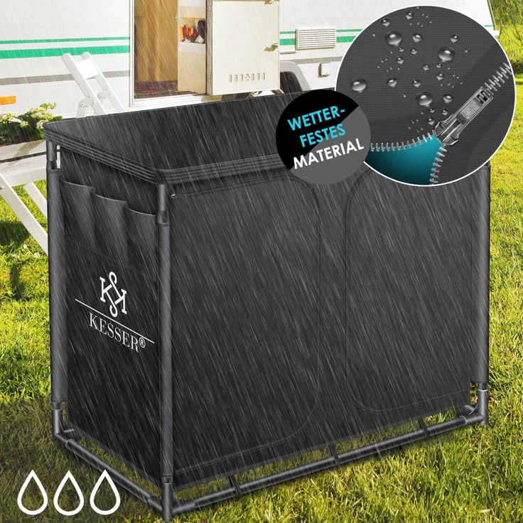 KESSER® Campingschrank, Campingküche mit Aluminiumgestell, inkl. Tragetasche , Kocherschrank für Camping , Campingmöbel , Outdoor Typ F6 (Schwarz) – Bild 6