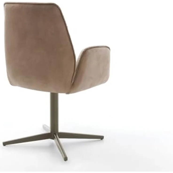 Drehstuhl Zoa-Flex Materialmix Schlamm Fußkreuz Effektfinish Titan 360° drehbar Taschenfederkern – Bild 6