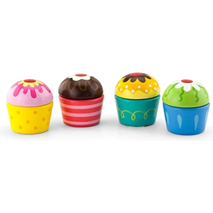 VIGA - Cupcakes aus Holz zum beliebigen Kombinieren