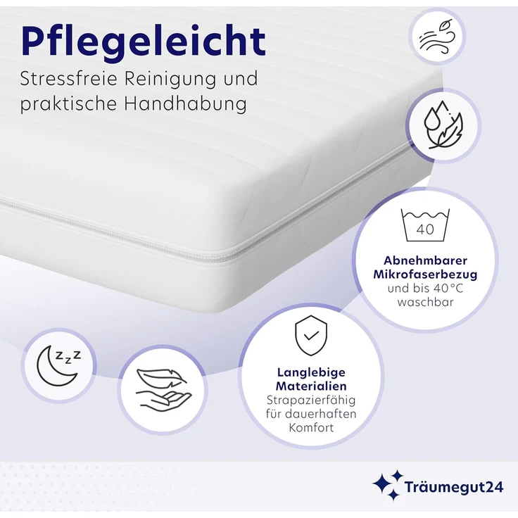 AquaFlex® 12 cm Matratze 80 x 200 cm Härtegrad H3 : 12 cm : 80 x 200 cm : H3 – Bild 3