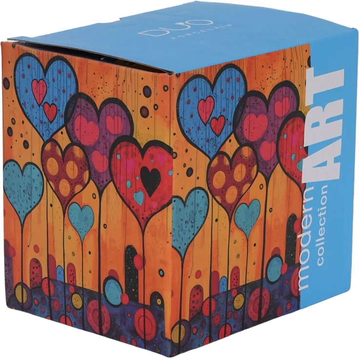 DUO Becher 450 ml mit Teesieb MODERN HEARTS New Bone China Porzellan – Bild 5