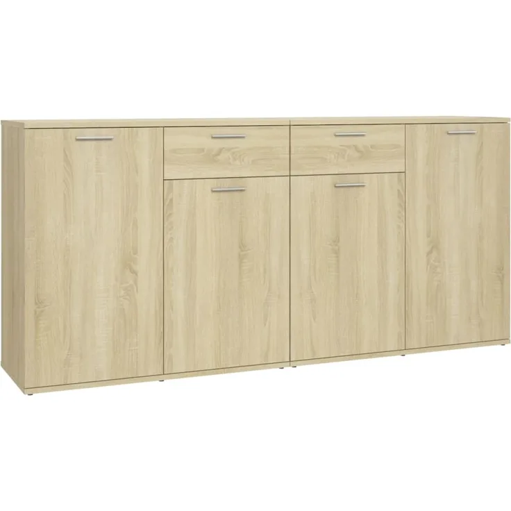 Sideboard 160 x 36 x 75 cm, Holzwerkstoff Sonoma
