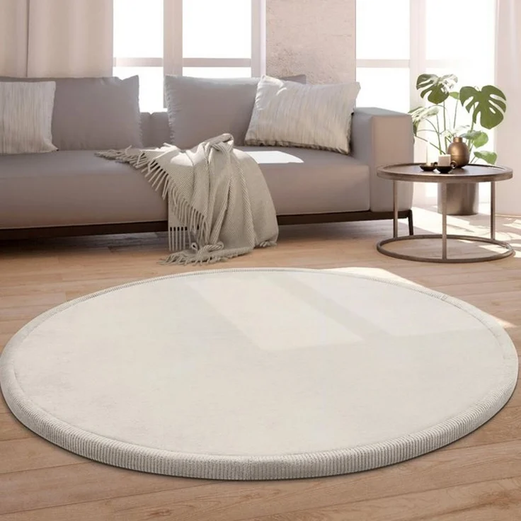 Paco Home Teppich Kinderzimmer Kinderteppich Baby Spielteppich Krabbeldecke Krabbelmatte Weich rutschfest Jungen Mädchen Deko, Grösse:160 cm Rund, Farbe:Creme – Bild 4