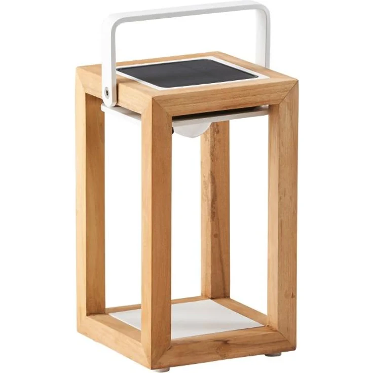 BEST-Light Solarleuchte Teak 15 x 14 x 28 cm anthrazit – Bild 1