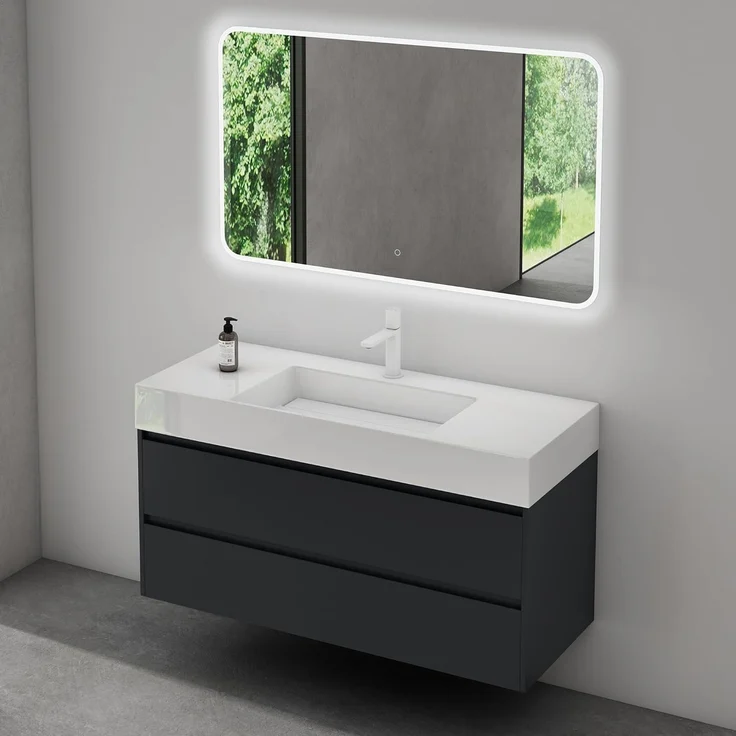 Mai & Mai Badmöbel-Set Badezimmermöbel 120cm Waschbecken Waschtisch mit Unterschrank Deep – Bild 2