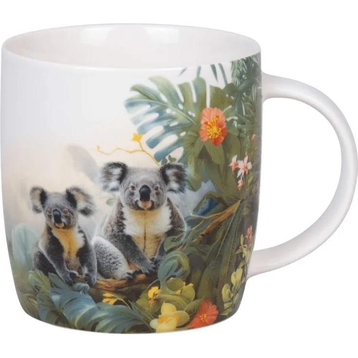 KÖNITZ 1172753058 Becher Jungle Koalas 390 ml aus Bone China Porzellan / Dschungel Koalas