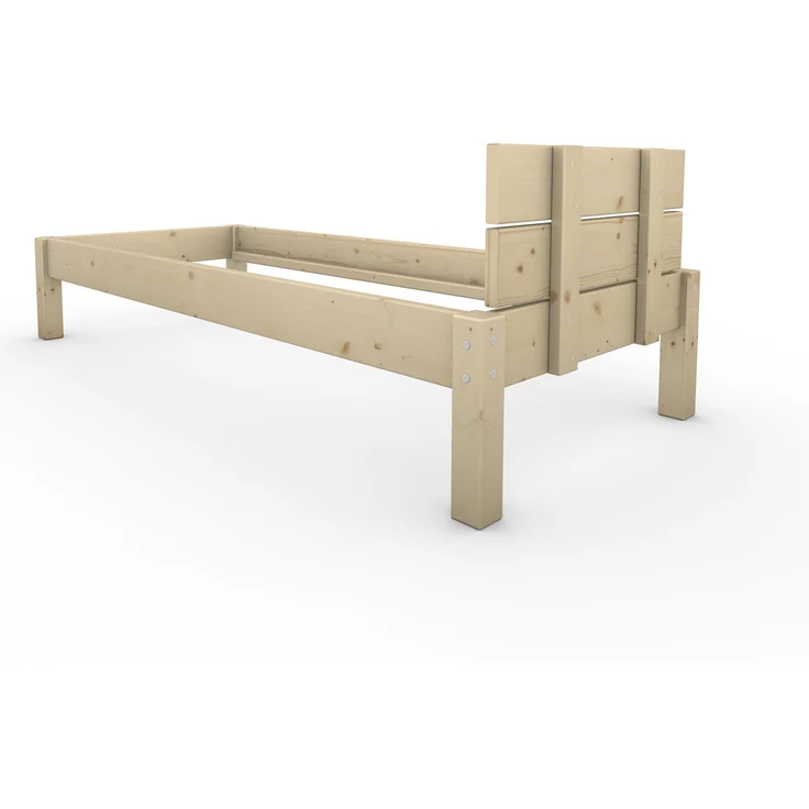 Pfostenbett Massivholzbett (Fichte) "Daybett" 80 x 200 cm 38 cm Holzbett 300kg – Bild 7