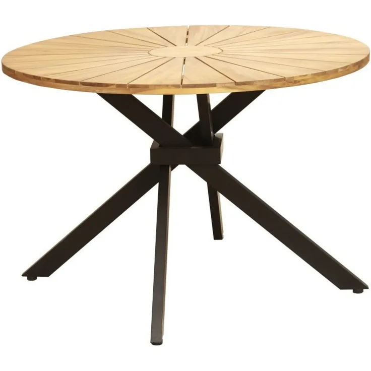 Primaster Gartentisch Paros Ø 115 x 75cm rund Akazienholz Tisch Esstisch Tisch