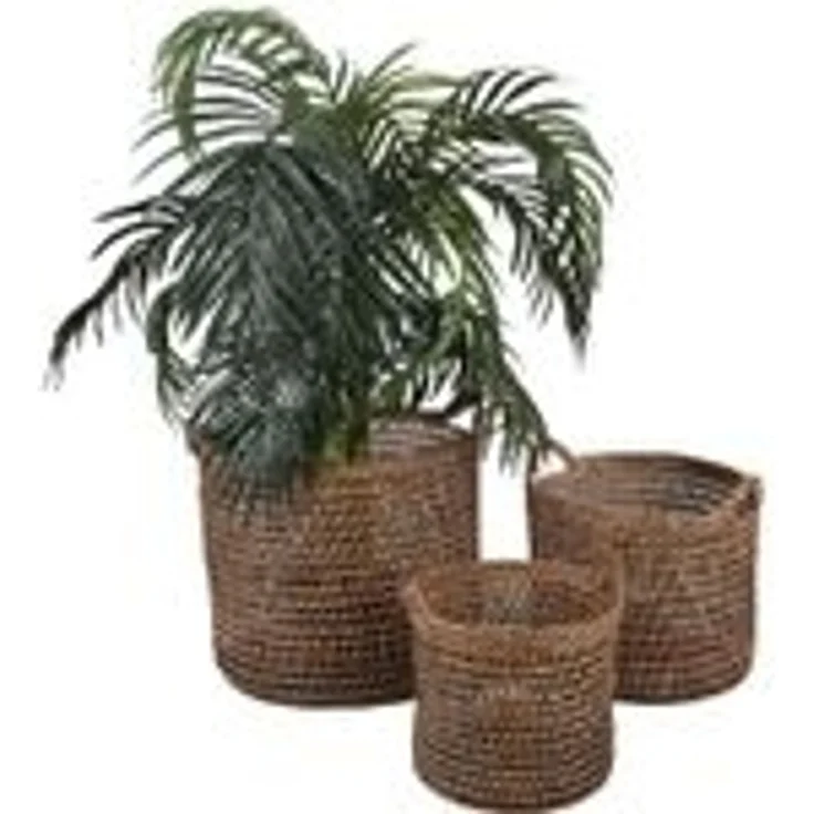Rattan Korb Eda Braun mit Henkel L – Bild 10