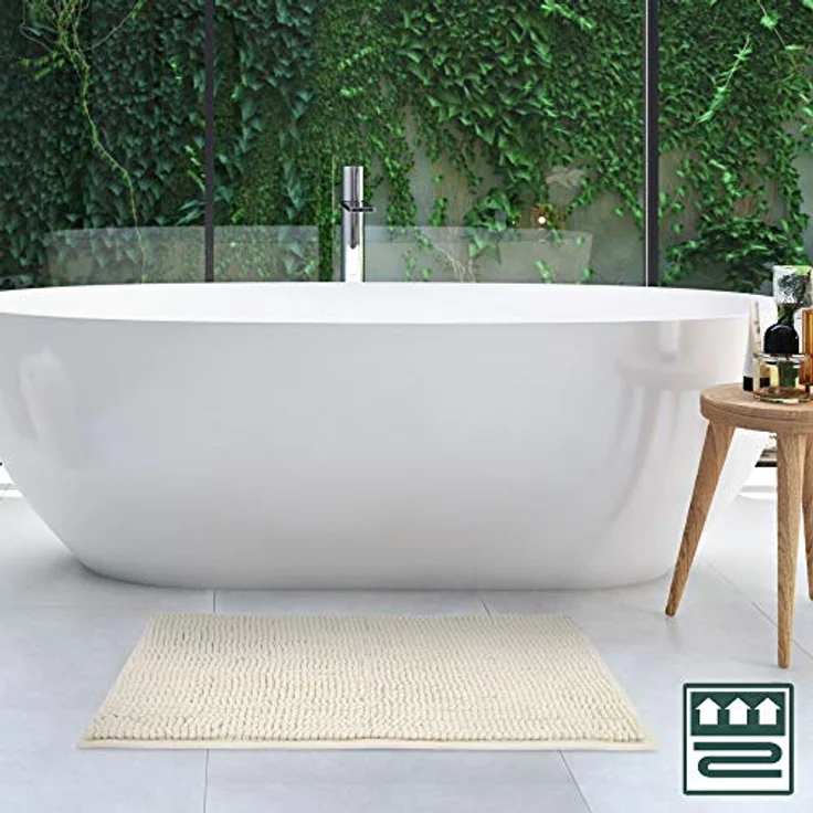Beautissu Badematte BeauMare WR rutschfest 70x100 cm Natur – Bild 3