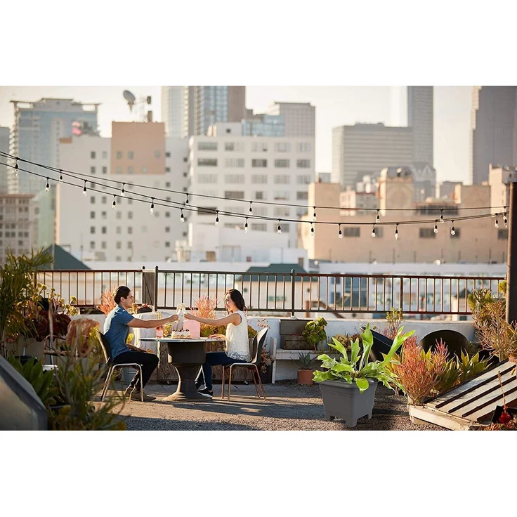 2friends Pflanzkübel 4er Set - Eckiger Blumentopf groß draußen in Anthrazit, Wetterfest & Frostsicher für Garten & Terrasse – Bild 6