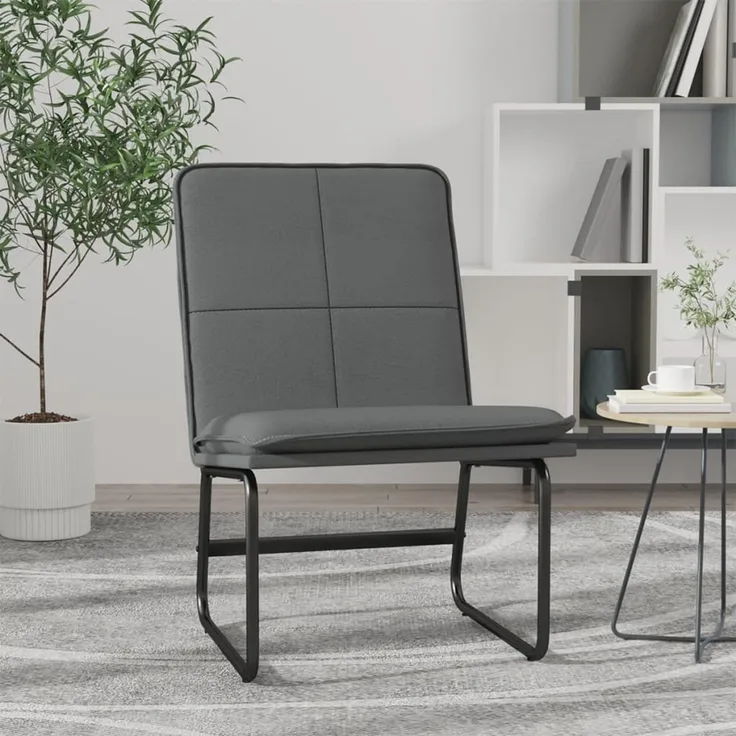 vidaXL Loungesessel Grau 54x75x76 cm Kunstleder 351333