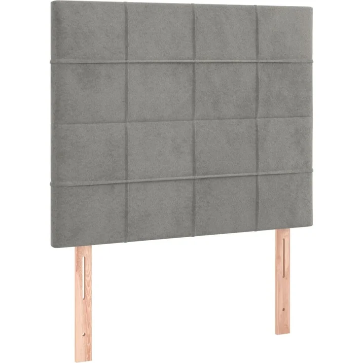 vidaXL Kopfteile 2 Stk. Hellgrau 80 x 5 x 78/88 cm Samt 3116362 – Bild 2