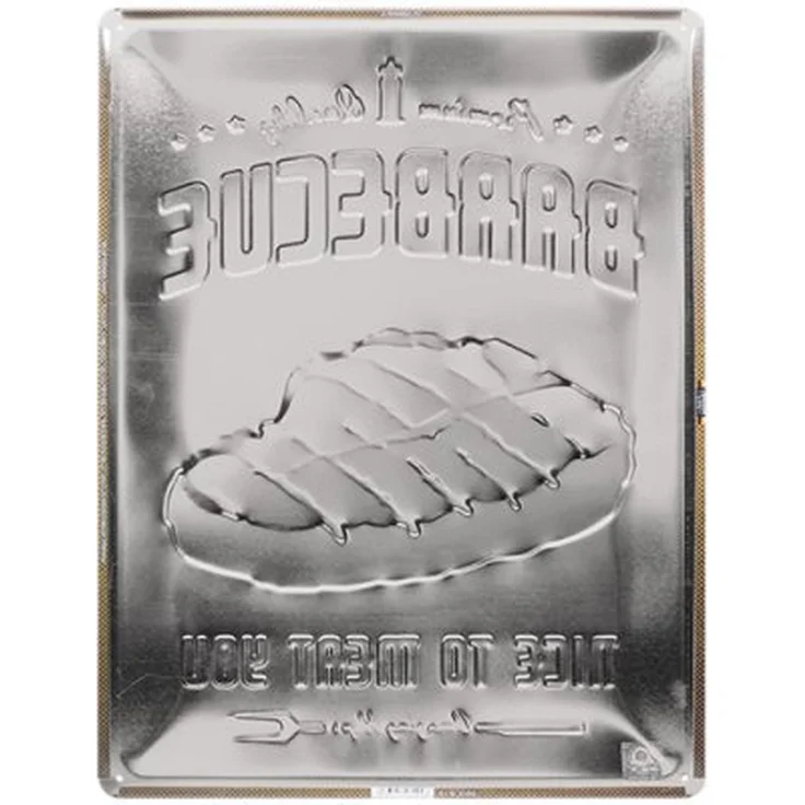 Nostalgic Art Blechschild Barbecue Nice To Meat You - 30x40cm – Metall – Schwarz – 23292 – Bild 3