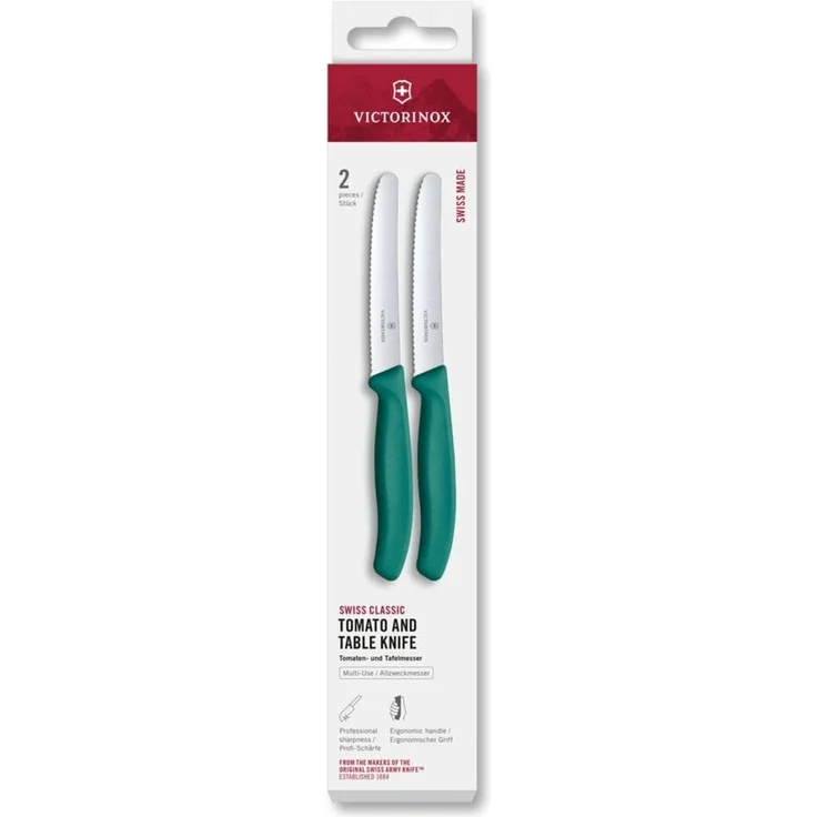 Victorinox Tomaten- und Tafelmesser Swiss Classic 2-tlg. grün – Bild 1