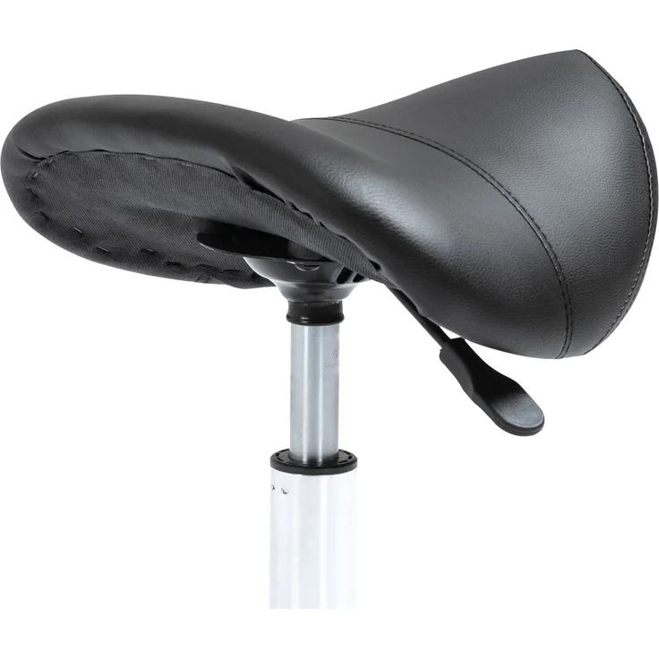 Rollhocker höhenverstellbar Drehhocker 49-61 cm Arbeitshocker drehbarer Sattelhocker für Büro Salon Massage Spa Schwarz--Schwarz--61x52x53cm--YOUDENOVA – Bild 9