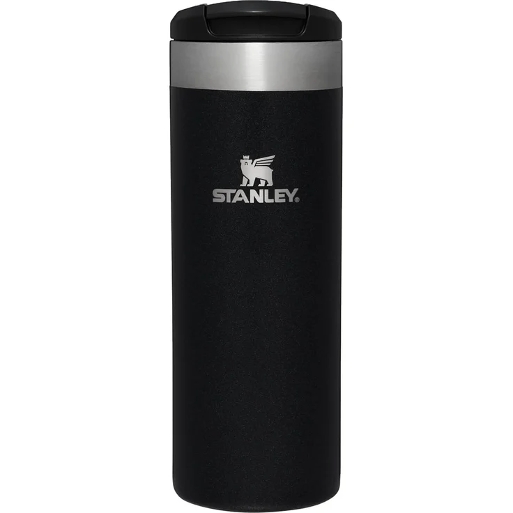 Stanley Aerolight Transit Thermobecher 0.47L - Hält 6 Stunden Heiß - Spülmaschinenfest - Kaffeebecher To Go Auslaufsicher - Kompatibel mit gängigen PKW-Getränkehalterungen - Thermosflasche - Black – Bild 1