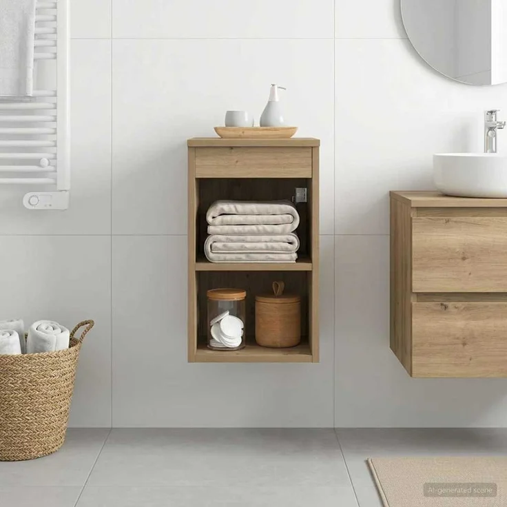 vidaXL Badezimmerschrank Artisan-Eiche 30 x 44,5 x 50 cm Holzwerkstoff 890357 – Bild 4