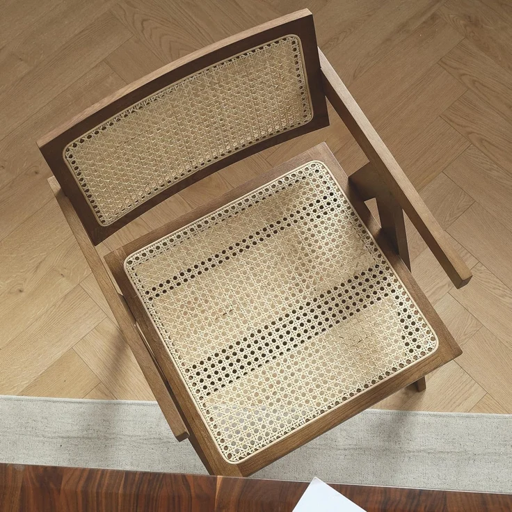 LIM HOME Esszimmerstuhl SW020/SW021 (Packung, 2 St), Eichenholzrahmen mit Sitzfläche aus Rattan, Montage erforderlich – Bild 3
