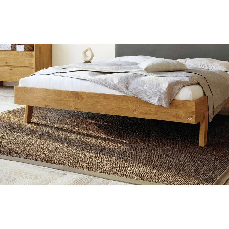 Hasena Bett Lorenzo Wildeiche mit gepolstertem Kopfteil 140x210 cm, Komforthöhe 25 cm – Bild 4