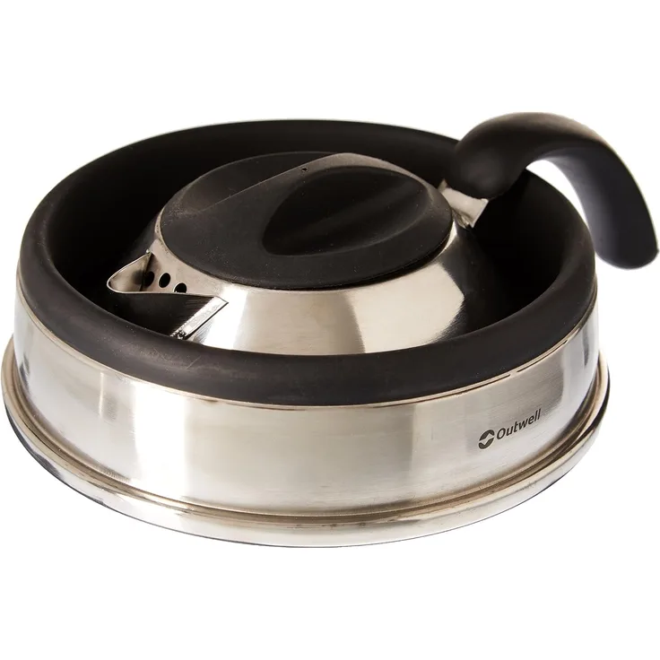 Outwell Collaps Kettle 1 5 l Schwarz Edelstahl Schwarz Silikon Edelstahl 165 mm 145 mm