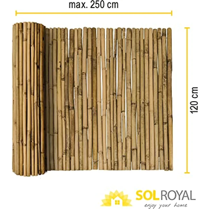 Sol Royal SolVision Premium B38 Sichtschutzmatte Bambus 120cm, 250cm – Bild 7
